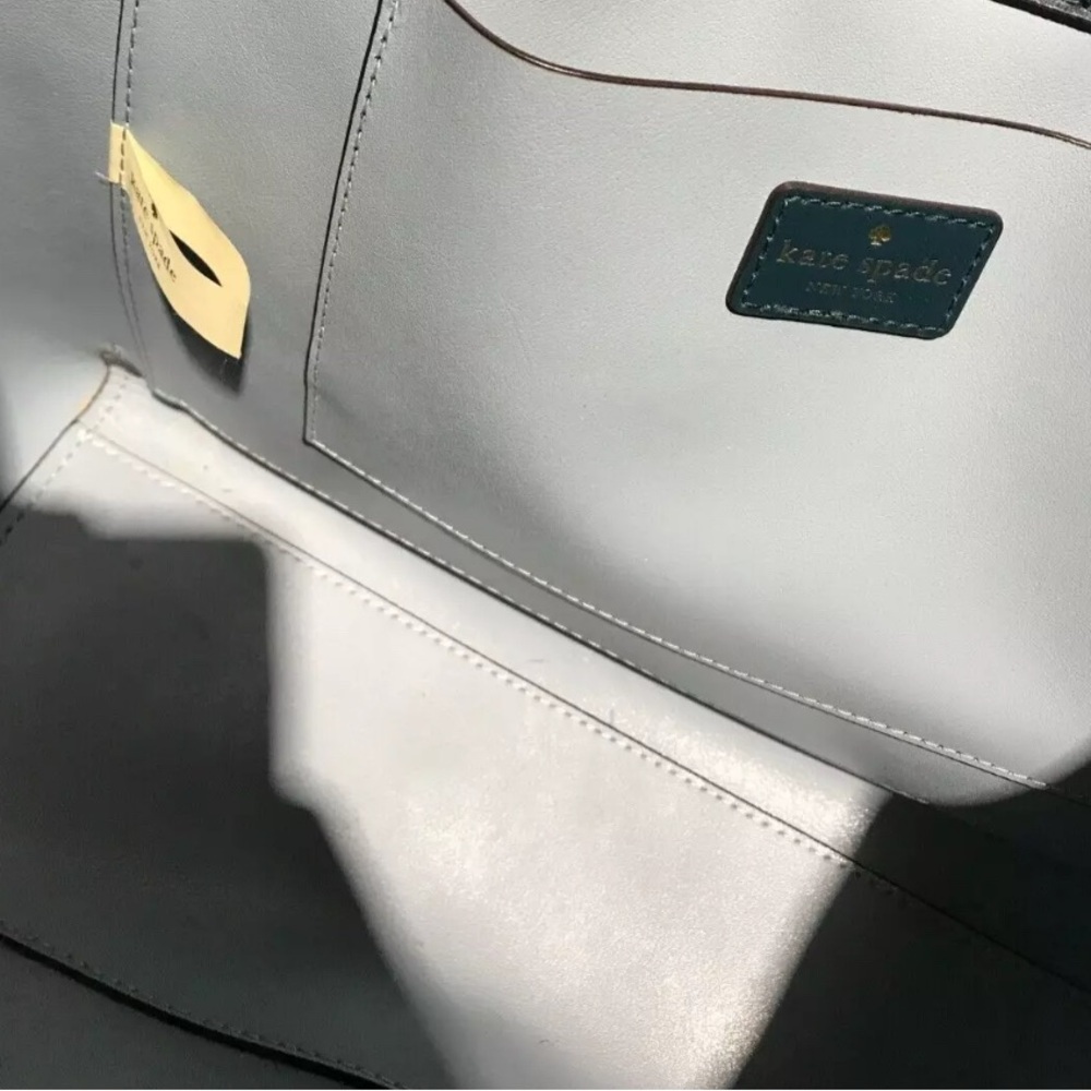 KATE SPADE Putnam Drive Nelle Convertible Work Commuter Tote Teal MSRP: $348 - Picture 8 of 16